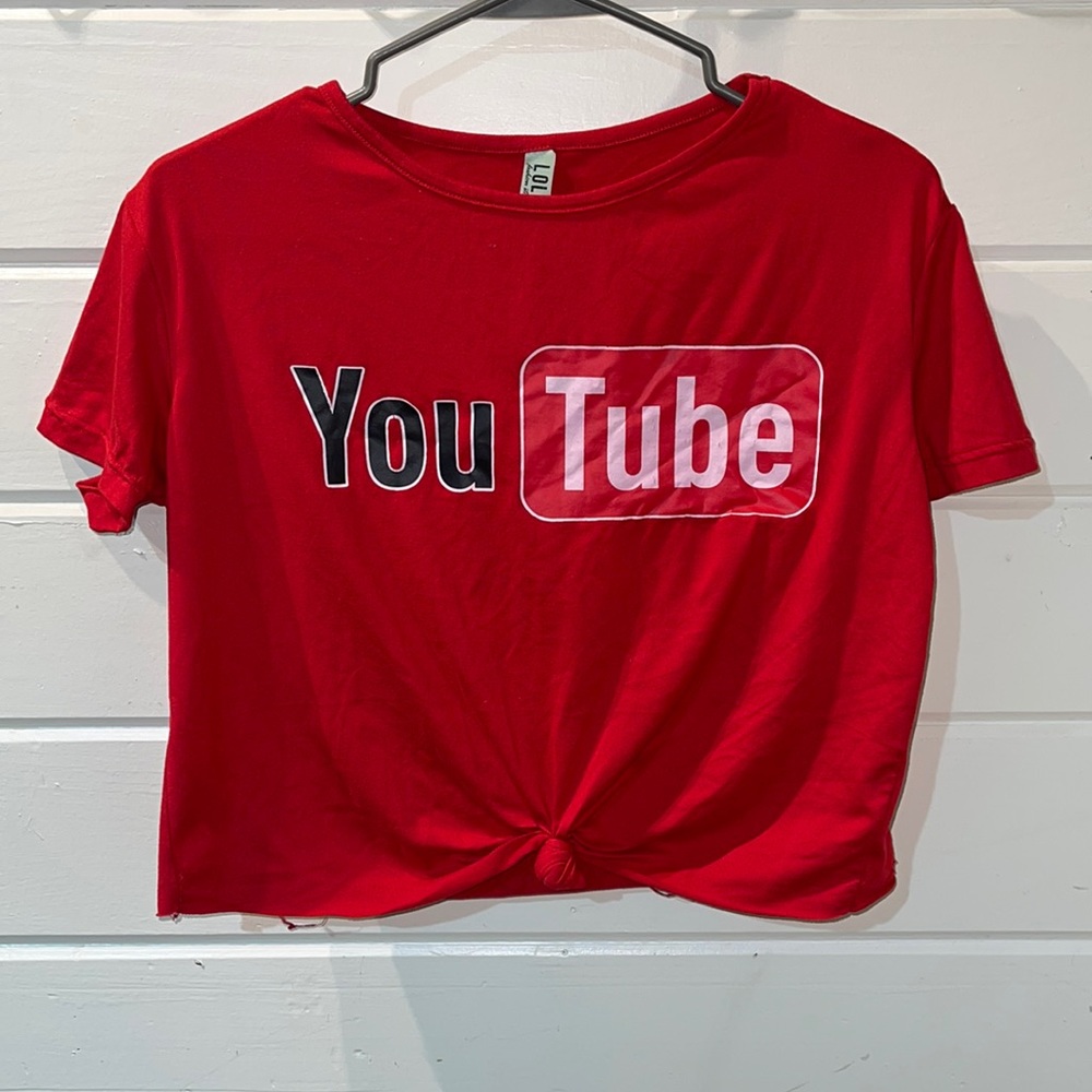 YouTube Cropped T Shirt